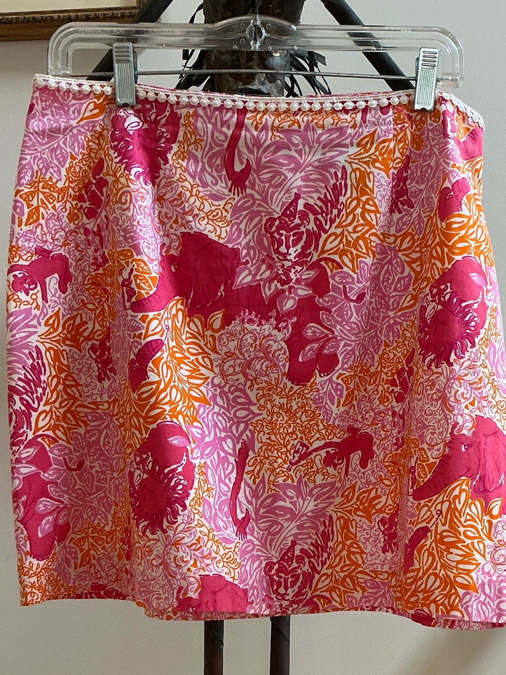 Lilly Pulitzer Pink and Orange Floral Mini Skirt